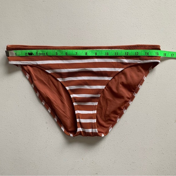 Aerie Size Large Ribbed Bottom in Brown & White Stripe NWT - Picture 13 of 16